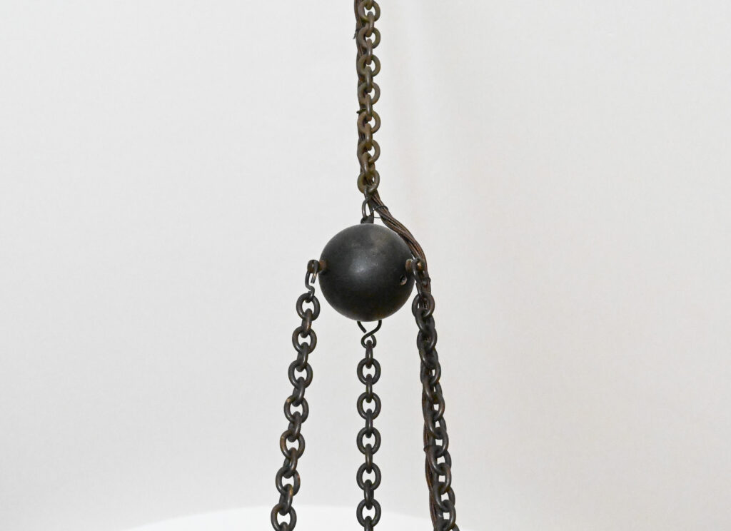 Pair of Patinated Bronze Three Light Chandeliers in the Empire Taste