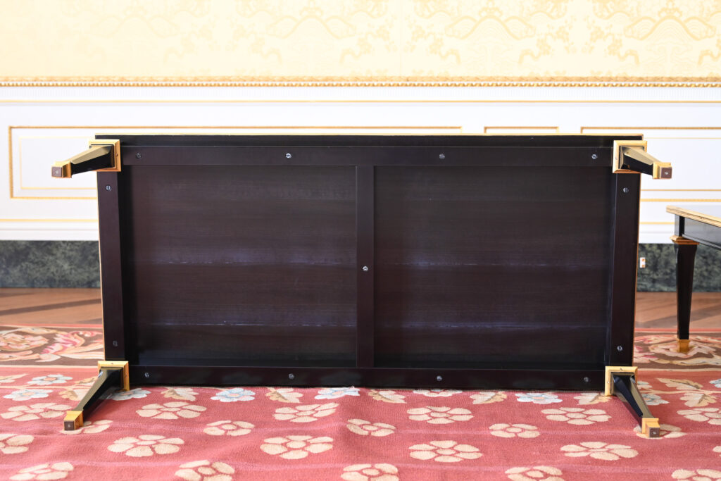 Pair of Ebonised and Gilt Low Tables in the Manner of Maison Jansen, Late 20th Century 02