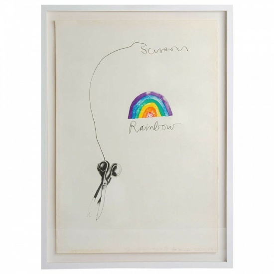 Jim Dine prints Scissors and Rainbow Lithograph